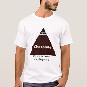 T-shirt Pirâmide de comida do chocolate