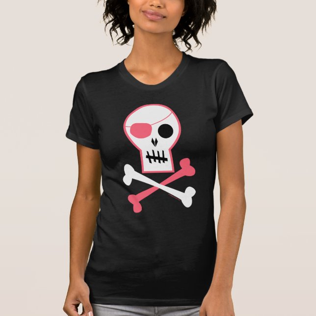 T-shirt Pirata cor-de-rosa (Frente)