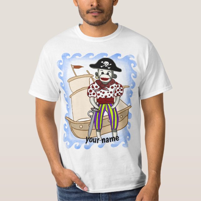 T-Shirt Pirata Do Macaco-Meia (Frente)