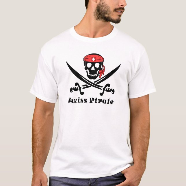 T-shirt Pirata suíço (Frente)
