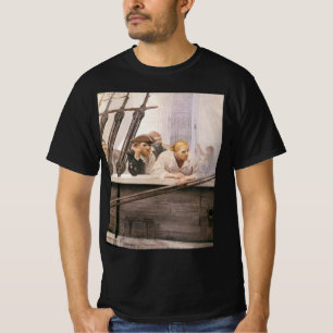 T-shirt Piratas Antigos Brig Covenant em uma Névoa por NC