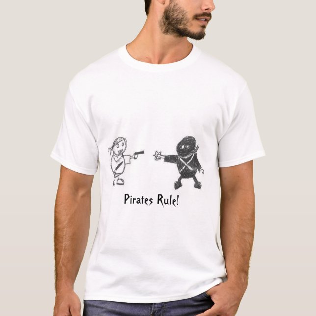 T-shirt Piratas contra Ninjas (Frente)