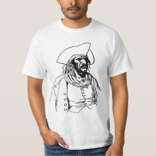 T-shirt Piratas Vintage, um Esboço de Bucaneiro por Howard