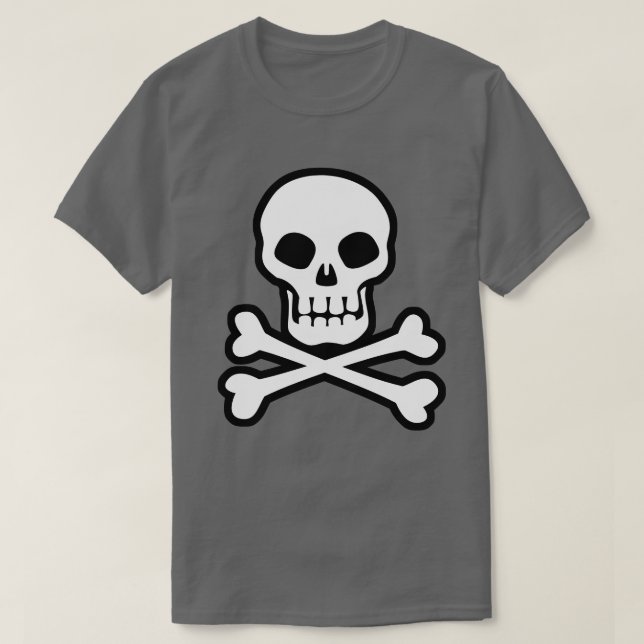 T-Shirt Pirate Skull e Crossbones (Frente do Design)