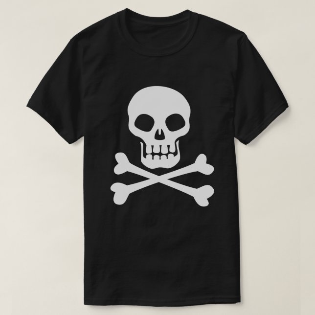 T-Shirt Pirate Skull e Crossbones (Frente do Design)
