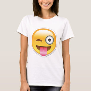 T-shirt Piscar os olhos insolente do emoji