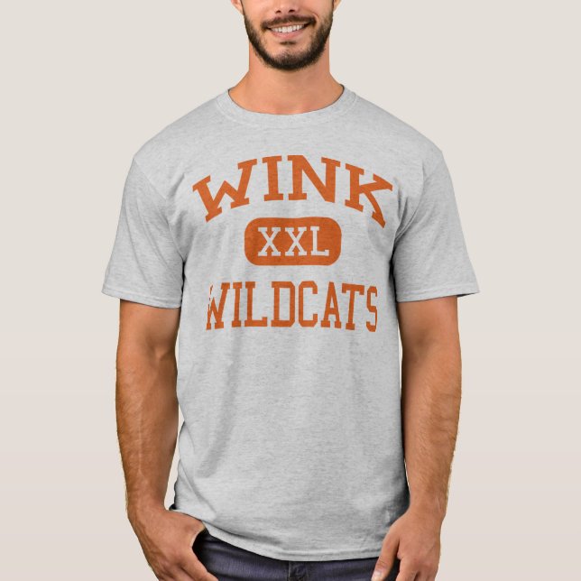 T-shirt Piscar os olhos - Wildcats - segundo grau do (Frente)