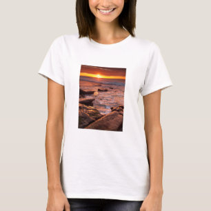 T-shirt Piscinas de maré ao pôr do sol, Califórnia