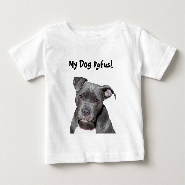 T-shirt Pitbull preto editável (Frente)