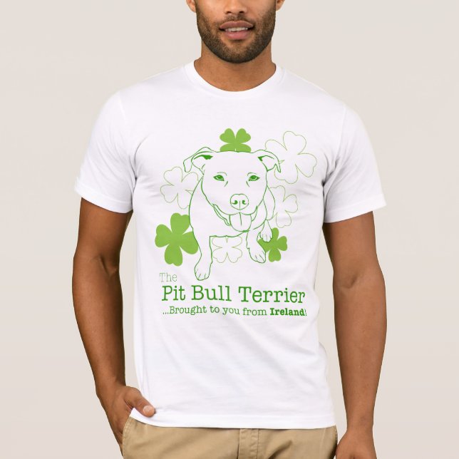 T-shirt Pitbull… trazidos a você de Ireland! (Frente)