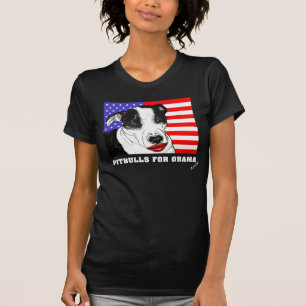 T-SHIRT PITBULLS PARA OBAMA 2008