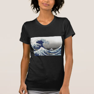 T-shirt PixDezines Antigo, Grande Onda, Hokusai 葛飾北斎の神奈川沖浪