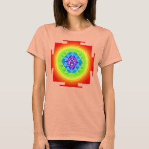 T-shirt PixDezines Sri Yantra/Laranja