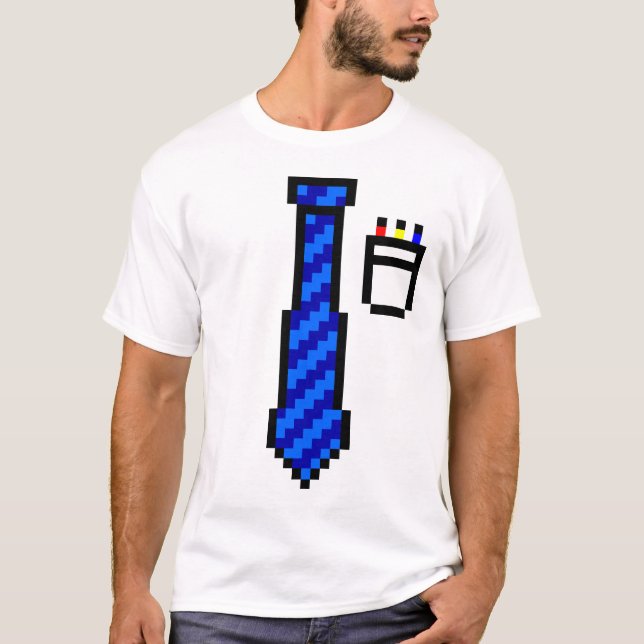 T-shirt Pixel Tie com Pocket (Frente)
