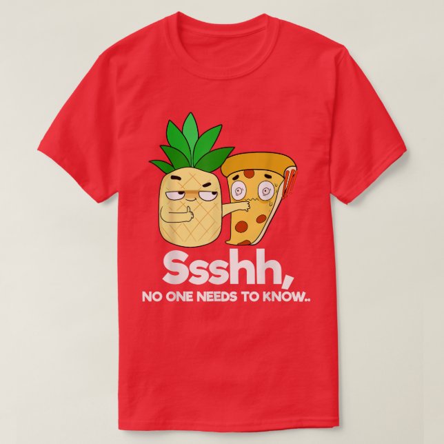 T-Shirt Pizza de Abacaxi comida (Frente do Design)