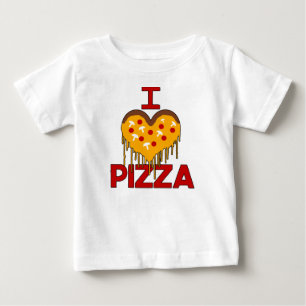 T-shirt Pizza do amor dos bebês DEMASIADO!