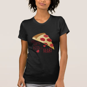 T-shirt Pizza meu coração