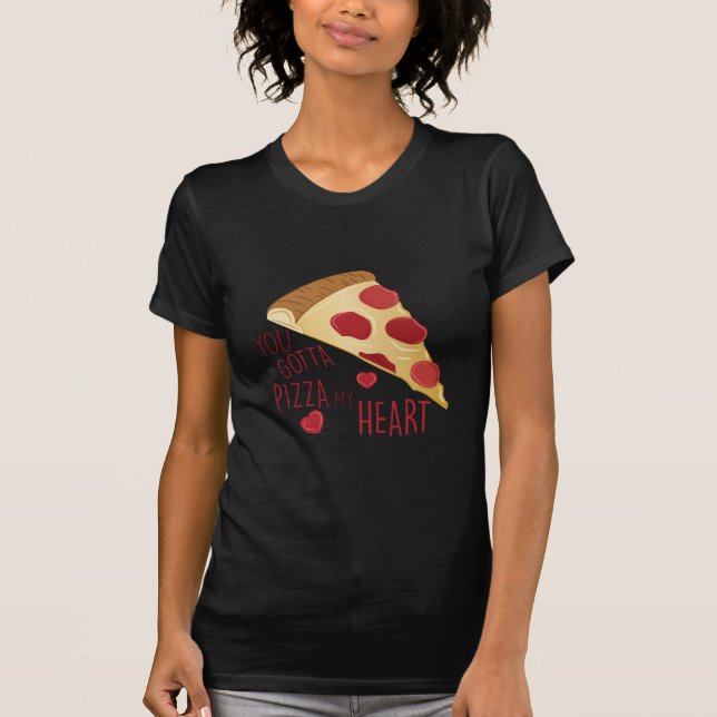T-shirt Pizza meu coração (Frente)