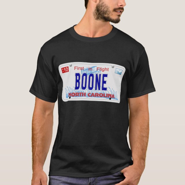 T-shirt Placa de Boone NC (Frente)