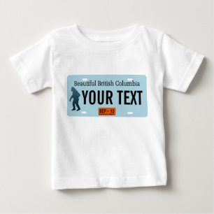 T-shirt Placa de Licença Sasquatch da Colúmbia Britânic