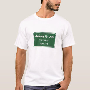 T-shirt Placa de limite da cidade de Union Grove Alabama