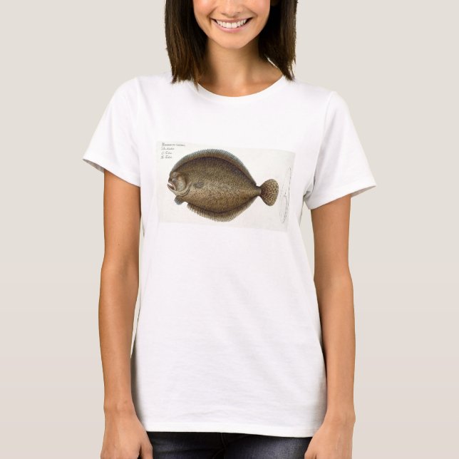 T-shirt Placa de turbo (Pleuronectes Maximus) XLIX de 'Ich (Frente)