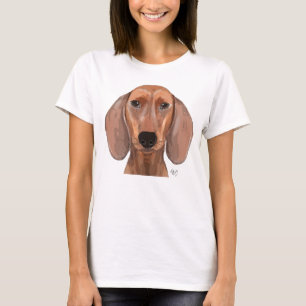 T-shirt Plano de Ilustração de Dachshund