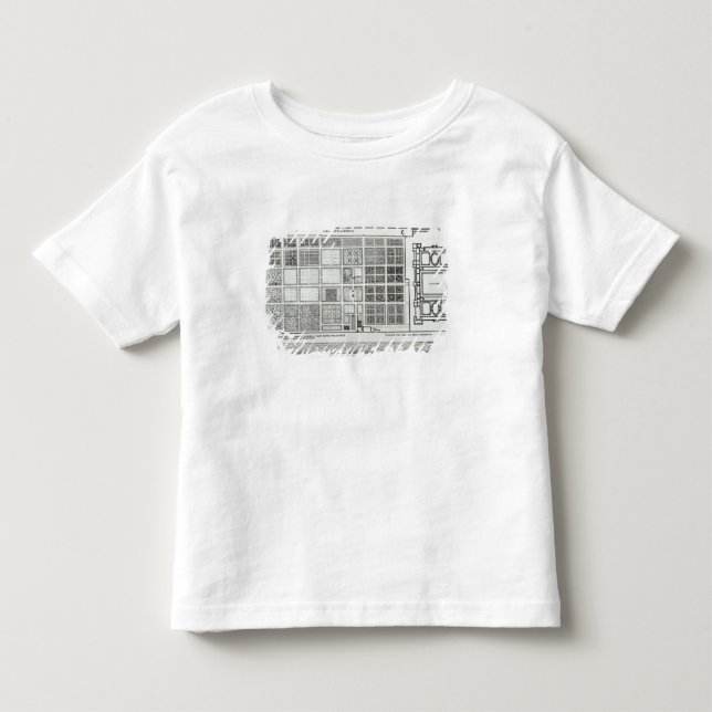 T-shirt Plano do palácio e do jardim (Frente)