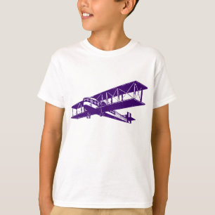 T-shirt Plano do vintage - profundamente - roxo