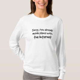 T-shirt Planos com o Internet