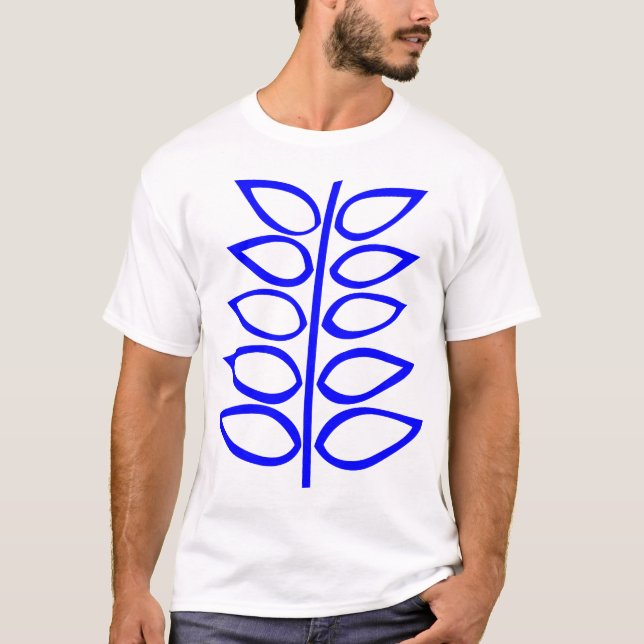 T-shirt Planta retrora - Azul (Frente)