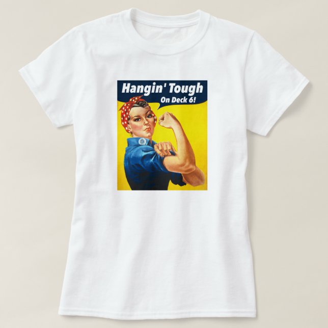 T-shirt Plataforma seis Hangin resistente! (Frente do Design)