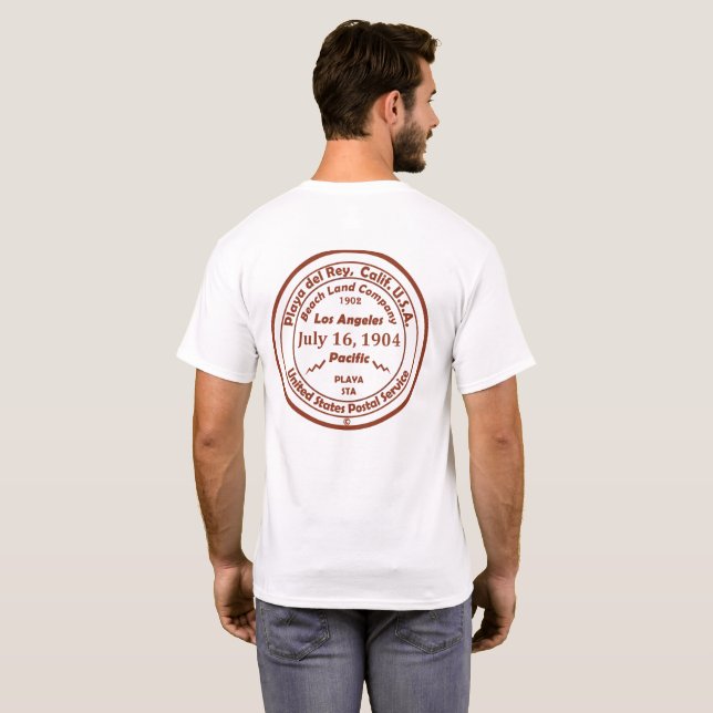 T-shirt Playa del Rey está em Nasceres de julho de 1902 (Parte Traseira Completa)