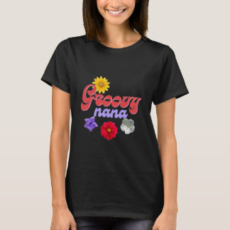 t-shirt playera para la abuela groovy nana