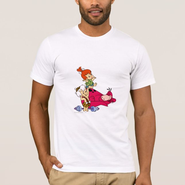 T-shirt Playtime PEBBLES™ e BAMM-BAMM™ e Dino (Frente)