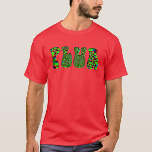 T-shirt PLUR Psicodélico Verde