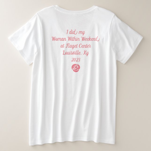 T-Shirt Plus Tamanho Semanal WW 2023 (Verso do Design)