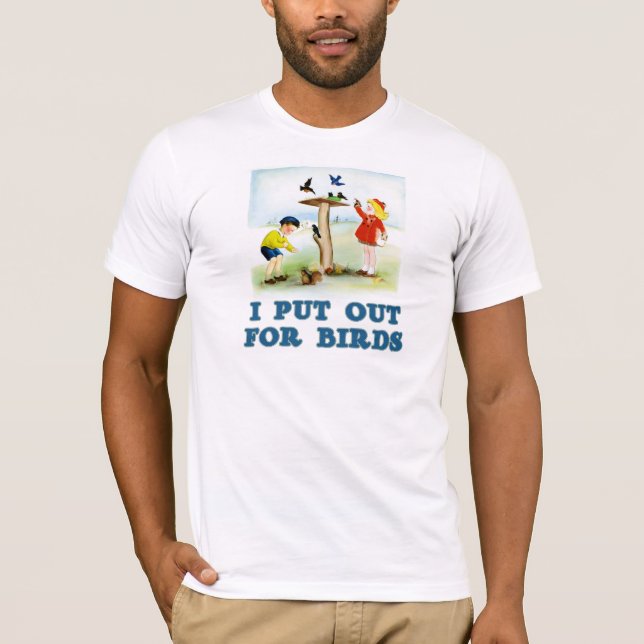 T-shirt Pnha para fora para pássaros (os miúdos) (Frente)