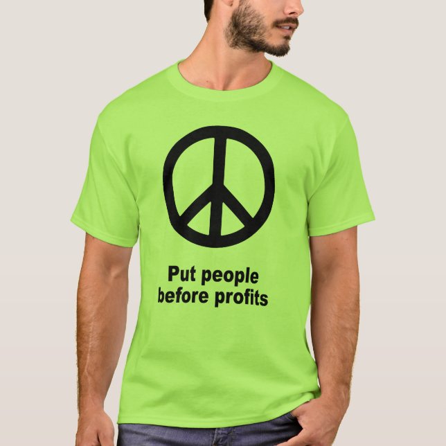 T-shirt Pnha pessoas antes dos lucros (Frente)