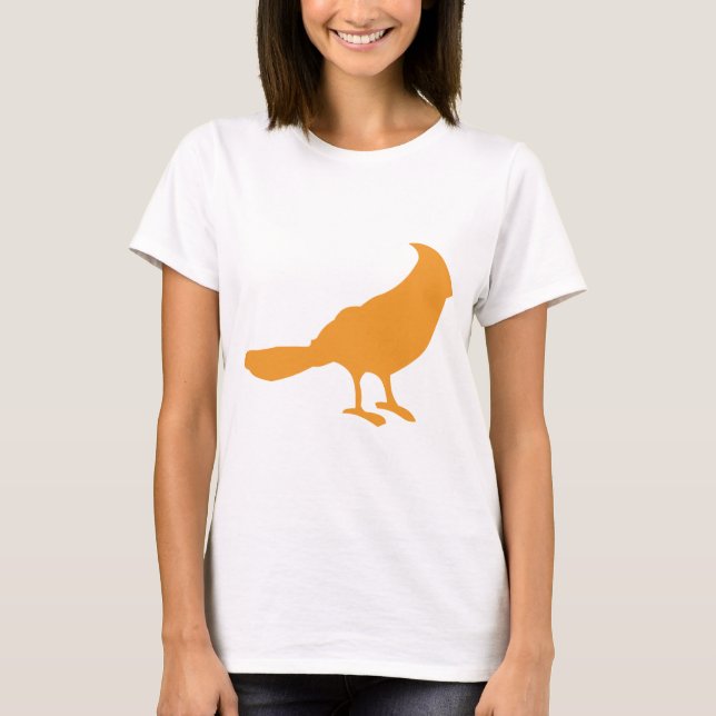 T-shirt Pnha um pássaro sobre ele (a laranja) (Frente)