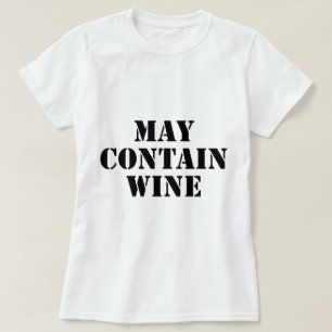 T-shirt Pode conter o vinho