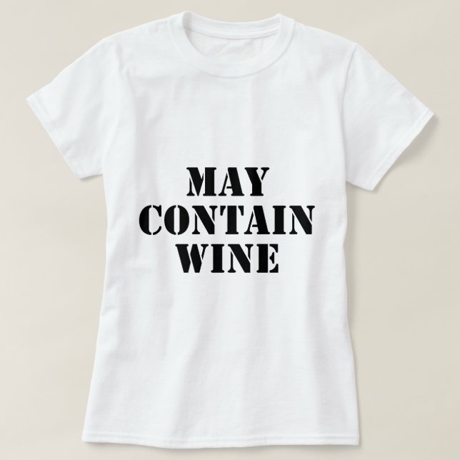 T-shirt Pode conter o vinho (Frente do Design)