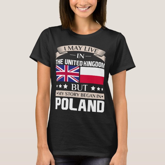 T-shirt Pode viver na história BRITÂNICA começou no (Frente)