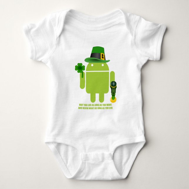 T-shirt Pode você viver contanto que você quiser o Android (Frente)