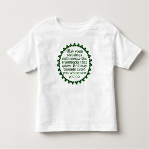 T-shirt Podem suas bênçãos ultrapassar os trevos, irlandês