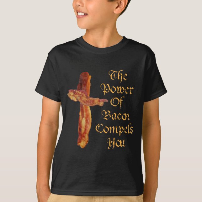 T-shirt Poder do bacon (Frente)
