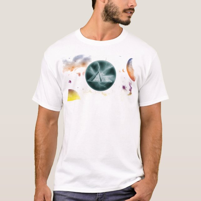 T-shirt Poder Maya - Piramide en technicolor (Frente)