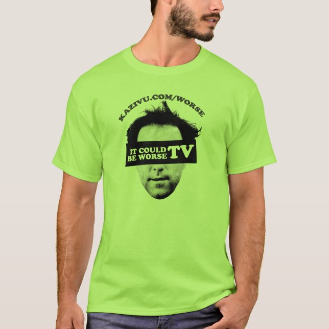 T-shirt Podia ser uma tevê mais má (Frente)