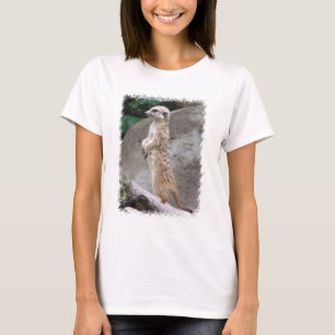 T-shirt Poised das senhoras de Meerkat