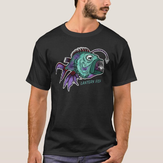 T-shirt Poisson Lanterne Couleur Homme (Frente)